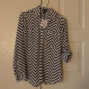 NWT express long sleeve button up